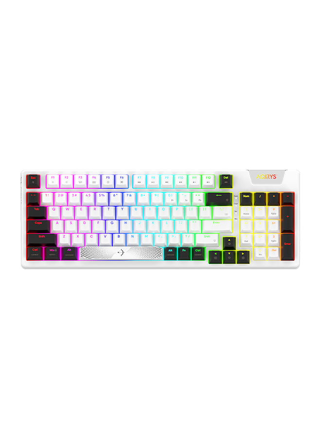 AQIRYS Mechanical RGB Gaming Keyboard Adara 96 Percent Swappable HaiMu Linear White