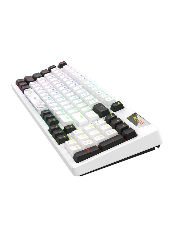 AQIRYS Mechanical RGB Gaming Keyboard Adara 96 Percent Swappable HaiMu Linear White