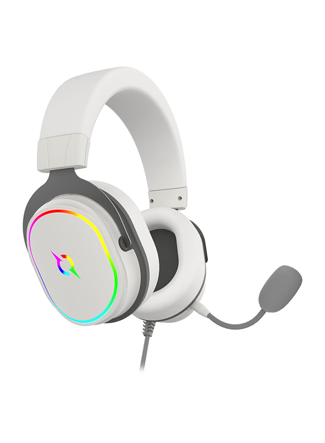 AQIRYS Altair White Wired Gaming Headset 7.1 RGB USB For PlayStation PS4/PS5/XOne/XSeries/Nintendo Switch/PC