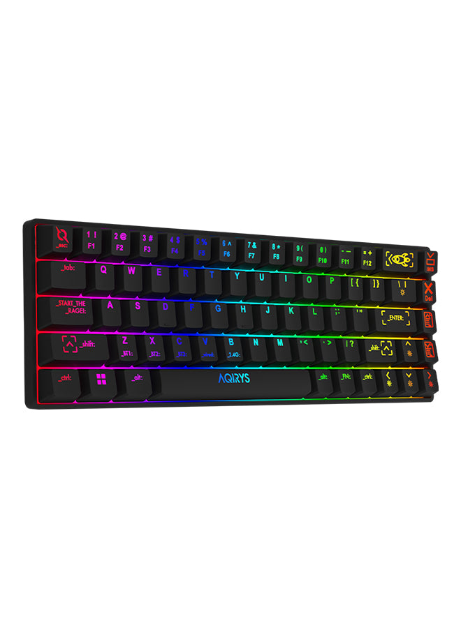 AQIRYS Mira Wireless Mechanical 60 Percent RGB Gaming Keyboard Black Wireless/Wired Swappable Outemu Red