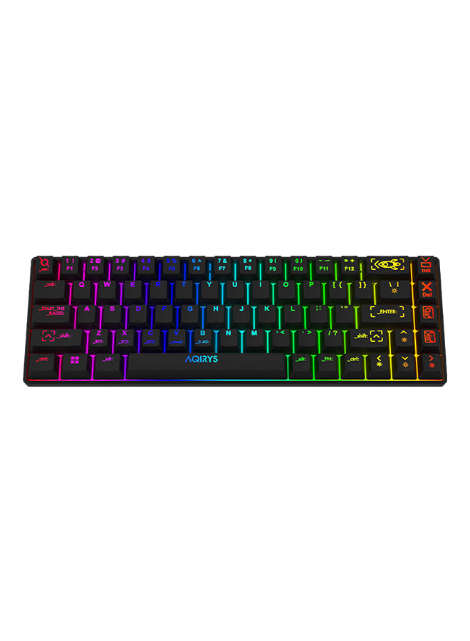 AQIRYS Mira Wireless Mechanical 60 Percent RGB Gaming Keyboard Black Wireless/Wired Swappable Outemu Red