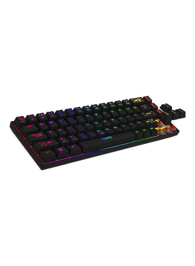 AQIRYS Mira Wireless Mechanical 60 Percent RGB Gaming Keyboard Black Wireless/Wired Swappable Outemu Red