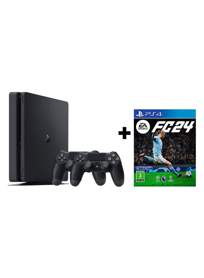 PlayStation 4 Slim 500GB Console With 2 DUALSHOCK Controllers With FC 24